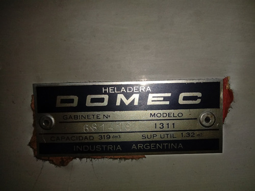 Heladera Domec Antigua. Funcionando.sin Freezer C/congelador