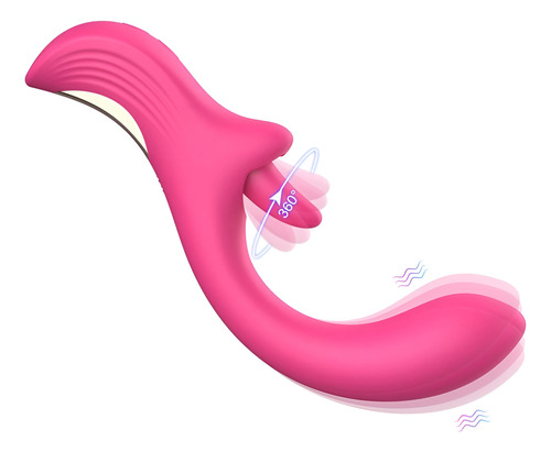 Vibrador Estimulador Punto G Clítoris Lengua 360° Fucsia
