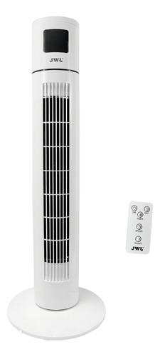 Ventilador Torre 3 Velocidades Oscilación Control Jv-103 Estructura Blanco Aspas Negro Diámetro 135 Mm Frecuencia 50hz Material De Las Aspas Plástico