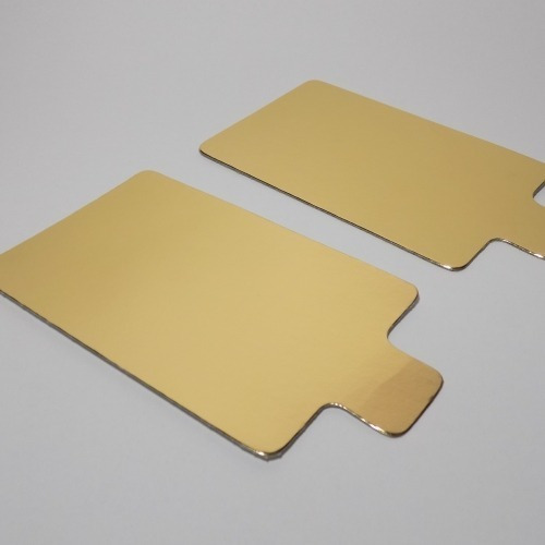 Formato Cartón Oro / Plata 8 X 8 Cm Con Pestaña (x 100 Unid)