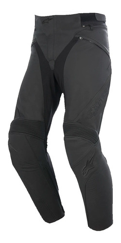 Pantalón Para Moto Alpinestars Jagg Negro De Piel