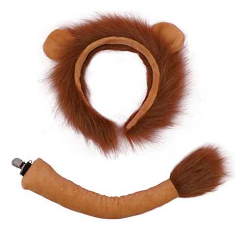 Ydeverlin Conjunto De Orejas Y Cola De León Diadema De Oreja