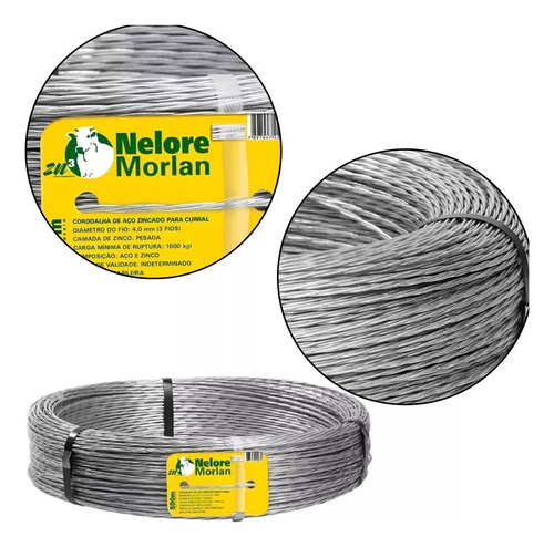 Arame Cordoalha Nelore Zn3® P/curral 500mt Morlan