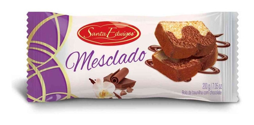 Bolo Mesclado De Chocolate E Baunilha Santa Edwiges 200g