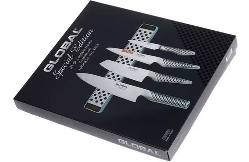 Imagen 4 de 4 de Set 4 Cuchillos Global Japon + Barra Magnetica Vlc Ferrenet