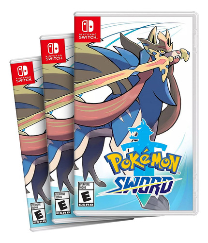 Combo Com 3 Pokemon Sword Switch Midia Fisica