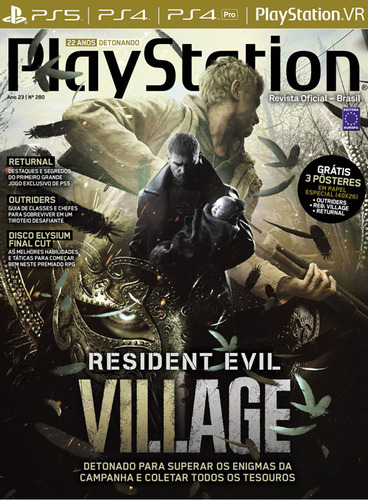 Revista Playstation Resident Evil Village + Pôsteres N° 280