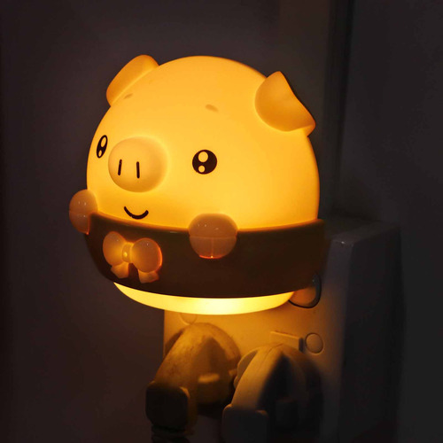 Cute Piggy Con Control Remoto Nocturno, 2,5 W, Iluminación H