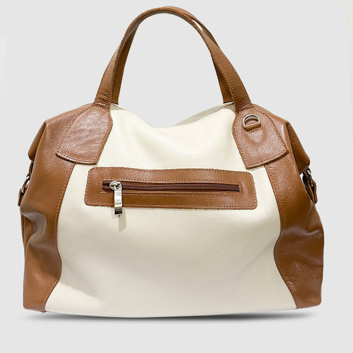Bolsas Femininas Sacola Couro Legitimo Macio Cor Off