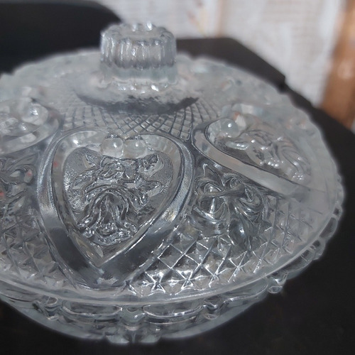 Imagem 3 de 10 de Bomboniere Baleiro Antigo De Cristal Perfeito Estado