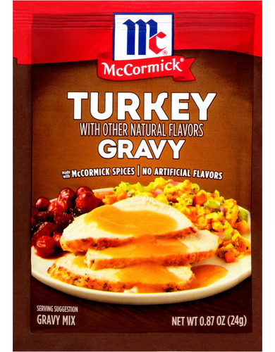 Gravy Para Pavo En Sobre 24g Mccormick Polvo Para Mezclar