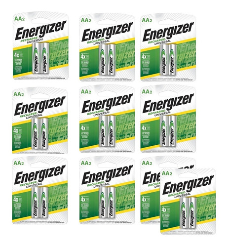 Combo 20 Pilas Recargables Energizer Aa 2000 Mah 