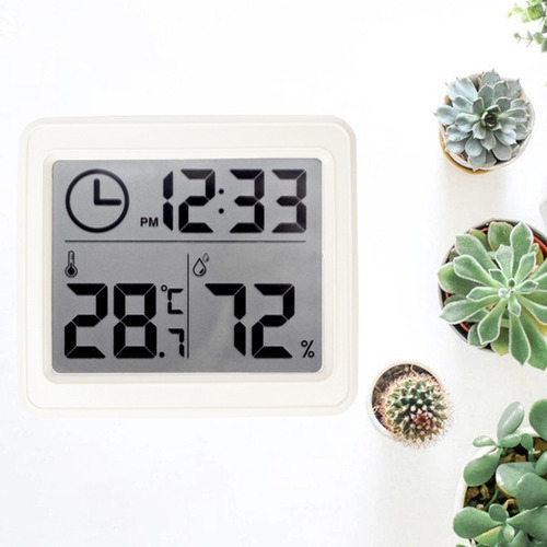 Imagen 2 de 6 de Termómetro Digital Con Sensor De Humedad O Higrómetro Reloj