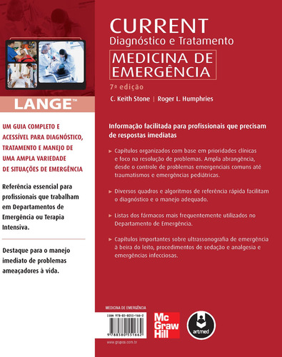 Medicina de emergência, de Stone, C. Keith. Current Editorial AMGH EDITORA LTDA.,McGraw-Hill Companies, Inc., capa mole em português, 2013