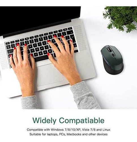 Ratón Inalámbrico Cimetech, Ratón Óptico Ergonómico Inalámbr