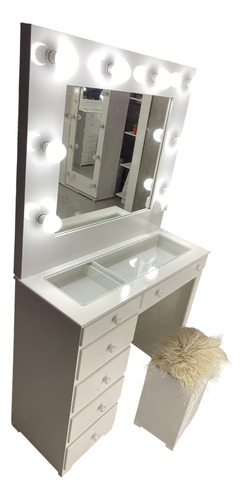 Maquillador Espejo Hollywood 90cm Blanco