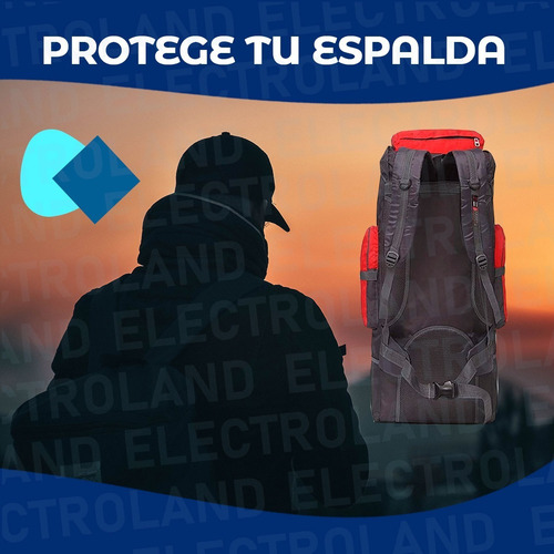 Mochila Mochilero 90 Lts Reforzada Camping Viaje Impermeable