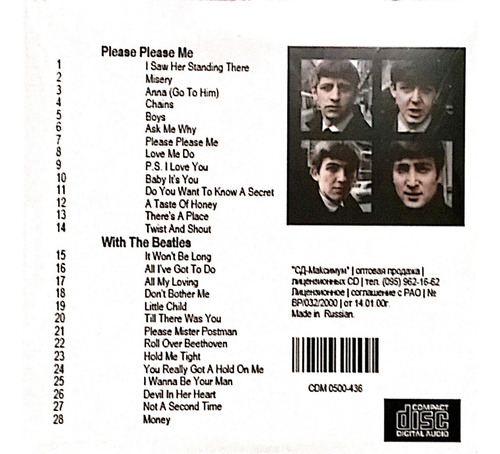 The Beatles Cd: Please Please Me / With The Beatles ( Simil) Edición Limitada