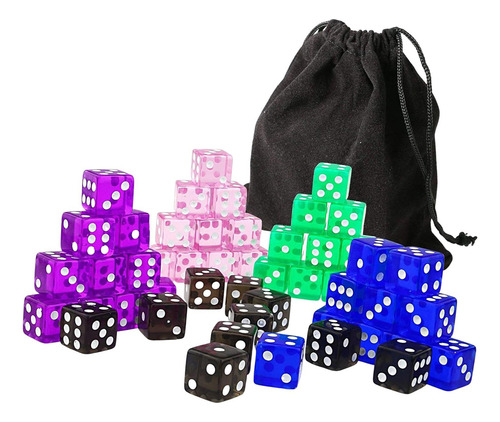 50 Uds. Dados De 6 Lados Dados De Juego De Rol Dados De 16mm