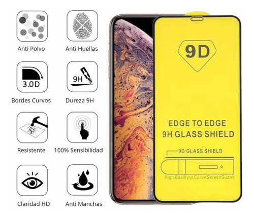 2 Pzas Mica Cristal Templado 9d Iphone 15/15 Pro