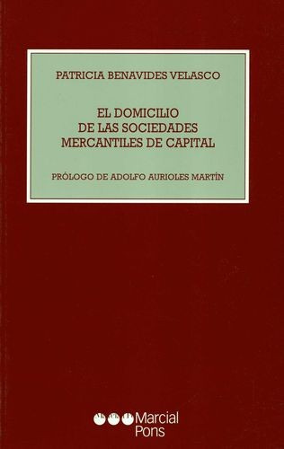 Libro Domicilio De Las Sociedades Mercantiles De Capital, E