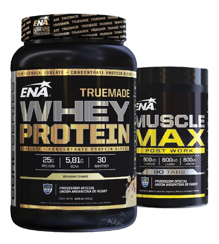 True Made Proteína Ena + Muscle Max Ena Crecimiento Muscular