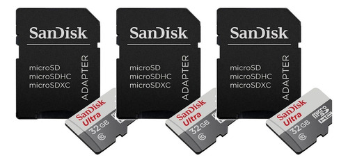 Cartão De Memória Sandisk 32gb Classe 10 Microsd  Ultra Com Adaptador Sd 32gb