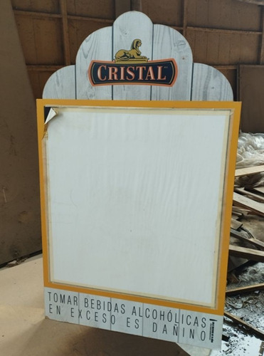 Cartel Pizarra De Cristal Con Zona Para Escribir Sin Patas