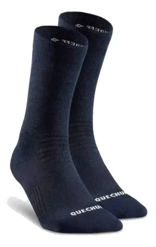 Meia Para Ski E Snowboard Sh100 Quechua Azul 41/44 Br Liso