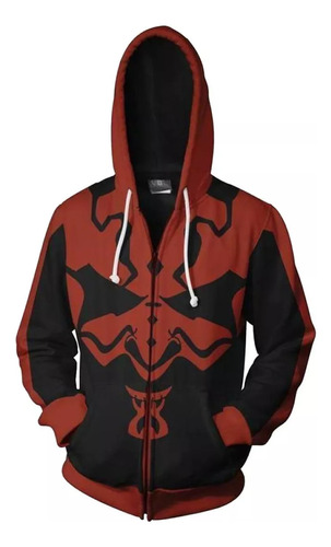 Star Wars Darth Maul Sudadera Cosplay Red Black For Adult