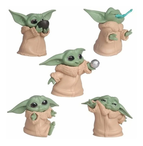 Figura Baby Yoda Set X 5 Coleccion