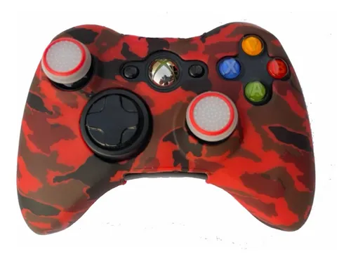 comprar Funda Joystick Xbox 360 Camuflada New + 2 Cubregrips Pro Duo