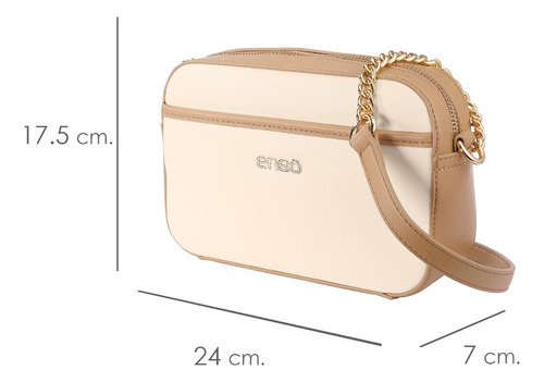 Bolsa crossbody Enso Casual color beige/camel