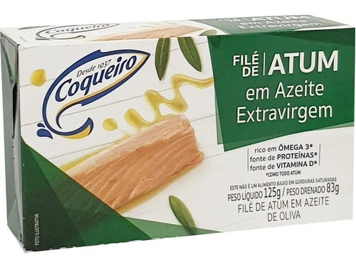 File De Atum Em Azeite Extra Virgem Coqueiro 125grs