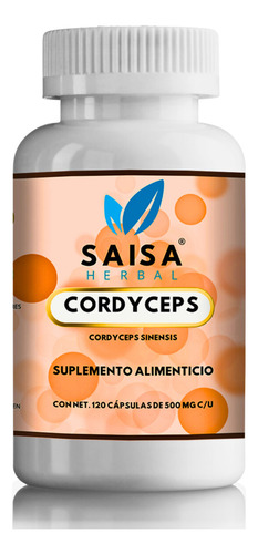 Cordyceps Adaptogeno Premium Con 120 Cápsulas Saisa Herbal Sabor Sin Sabor
