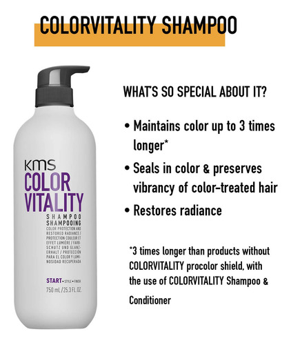 ChampĂș Kms Colorvitality Para Colores Vibrantes 750 Ml