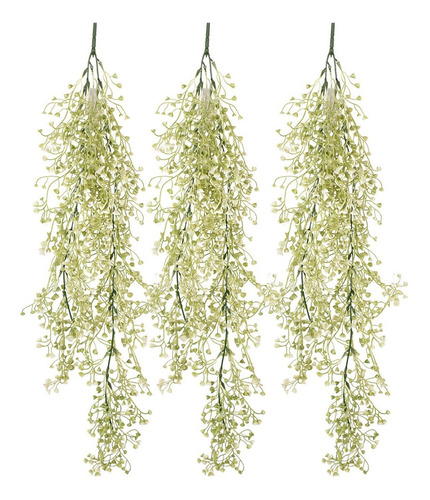 Kit 3 Planta Artificial Folhagem Pendente Verde Muro Inglês