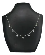 Comprar Cadena Collar Choker Con Dije Gato Gata Gatito Plata 925