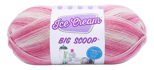 Lion Brand Yarn Ice Cream Big Scoop Yarn, Fresa