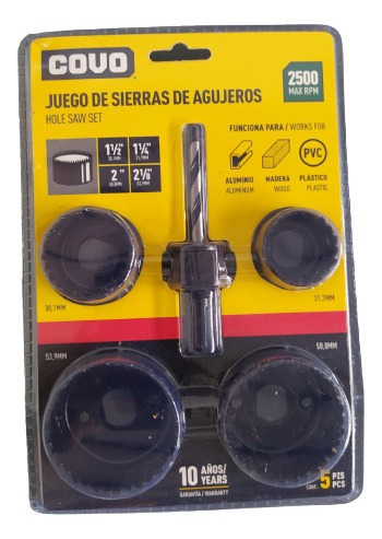 Juego De Sierras De Agujeros Aluminio, Madera, Plástico 