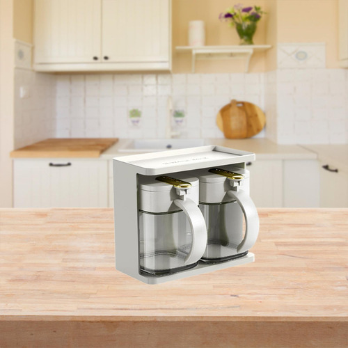 Juego De Organizador De Condimentos De Cocina Moderno Blanco