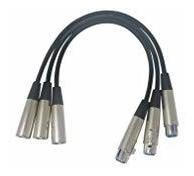 Cables Micrófono Xlr 3p Macho/hembra (1ft) - Pack De 3