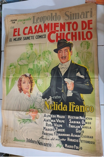 Antiguo Afiche De Cine Original El Casamiento De Chichilo-sb