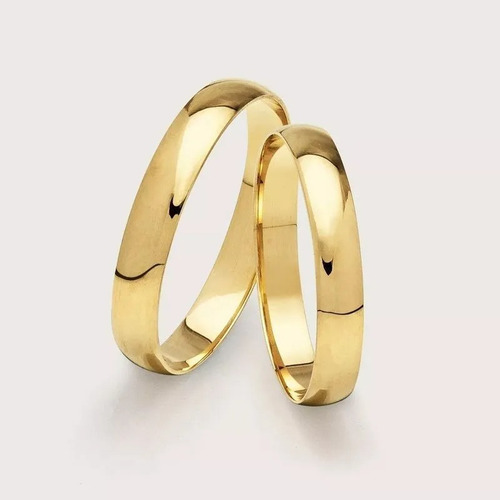 Par De Alianças Ouro 18k 4mm 4 Gramas Casamento Luxo