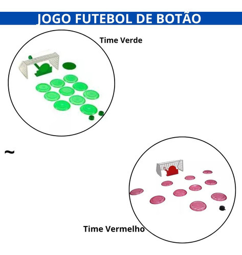 Jogo De Futebol De Botão - Importadora Cor Verde/Vermelho