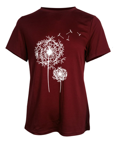 Playera Holgada Con Estampado De Jersey Con Cuello Redondo Y