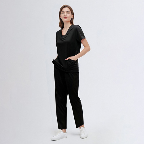 2 Pcs Pijama Quirúrgica Scrub Jogger Uniforme Conjunto Mujer