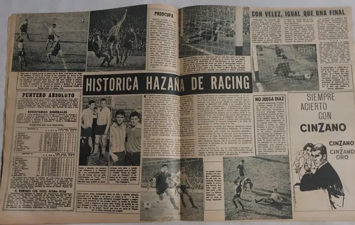 Revista Racing 1245 Racing Finalista Copa Libertadores 1967 (Usado)