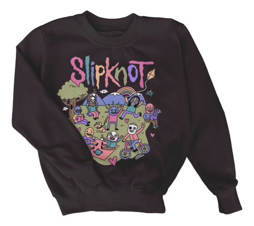 Buzo Cuello Redondo Slipknot Caricaturas Música Rock