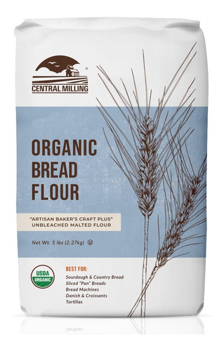 Central Milling Harina Organica Bread Artisan Flour 2.27kgs